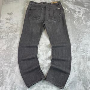 Y2K Vans Black Straight Leg Jeans Mens 32x34 Skate Denim Fade Classic